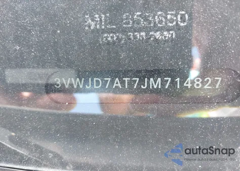 2018 Volkswagen Beetle 2.0T Se from USA, damaged, VIN 3VWJD7AT7JM714827